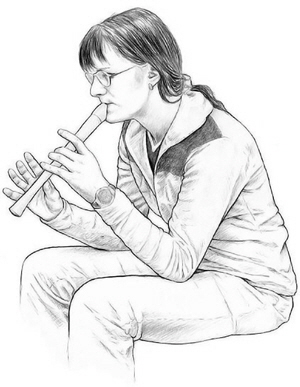 Barbara spielt Flöte