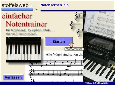 Keyboard Notentrainer von Hans-Jürgen Stoffels - http://www.stoffelsweb.de 
